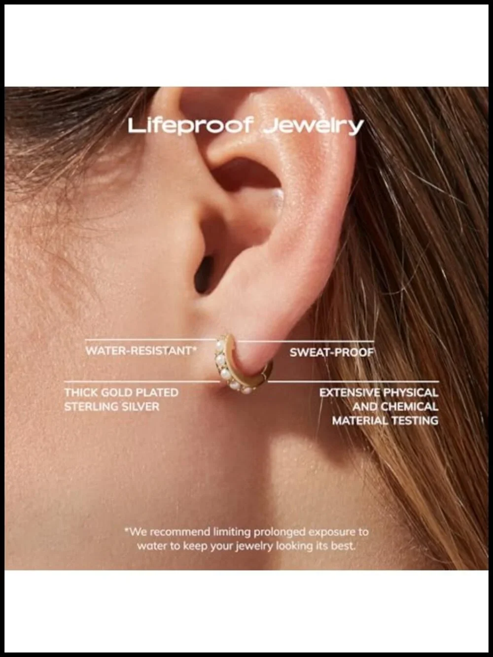 Sterling Silver Huggie Hoop Earrings - 14K Gold Plated, Hypoallergenic,